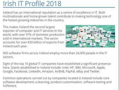 愛爾蘭IT行業(yè)人才需求激增 計(jì)算機(jī)軟件開發(fā)領(lǐng)域前景廣闊